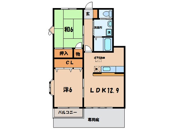 上横須賀駅 徒歩9分 1階の物件間取画像